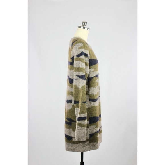Aritzia WILFRED FREE Carangi Camo Print Alpaca Wool Knit Sweater Dress, Size M - Picture 3 of 13